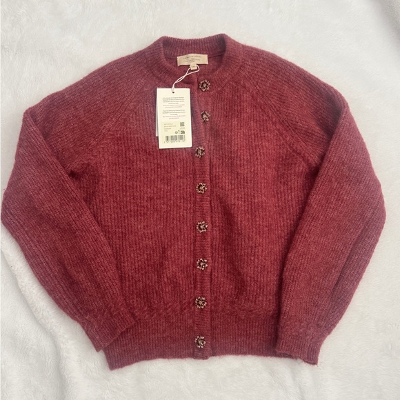 Sezane OTHELLO CARDIGAN sweater rosewood XXS / New with tag - Picture 4 of 10